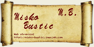 Miško Bustić vizit kartica